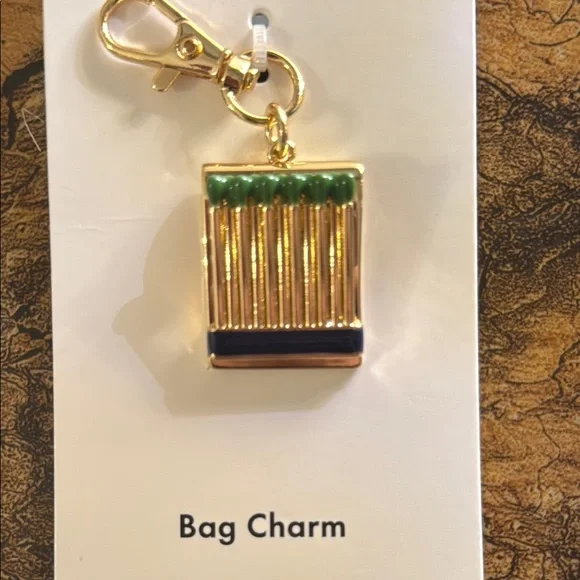 Kate Spade Gold and Green Bag Charm ( MATCHES) NEW